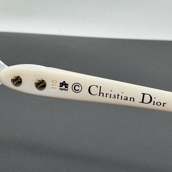 Christian Dior Vintage Sunglasses White 2056 70 Size 67mm No Lenses - Picture 5 of 16